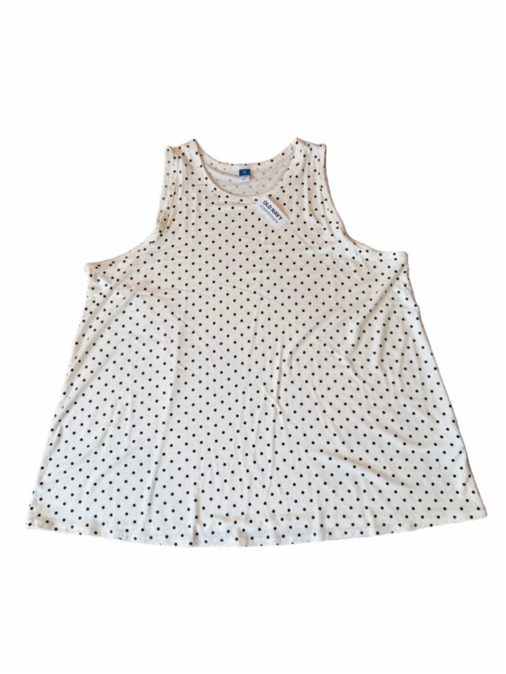 Old Navy NWT Polka Dot Tank Top White Black Size XL